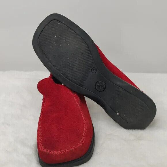 VIntage Red Suede Loafer Loafers sz 8 - Picture 8 of 11